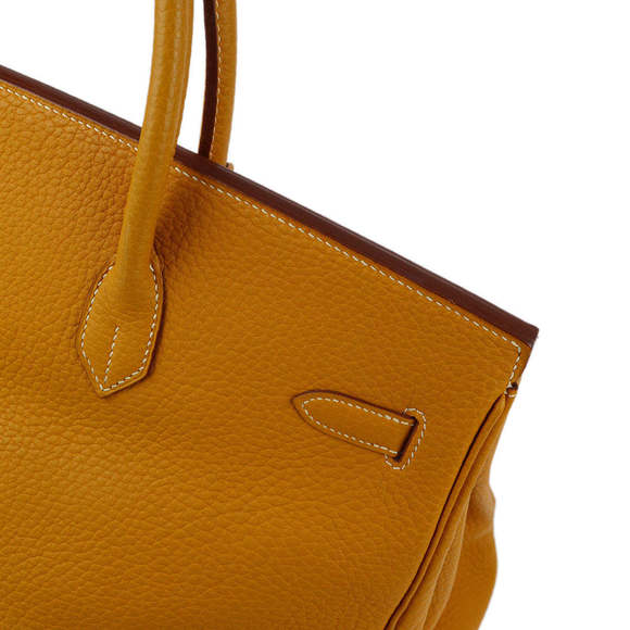 HERMES Yellow Fjord Birkin 40 Handbag 161827 - Picture 6 of 10